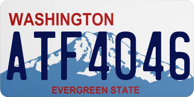 WA license plate ATF4046