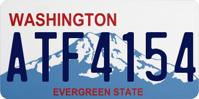 WA license plate ATF4154