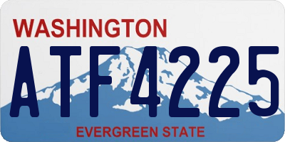 WA license plate ATF4225