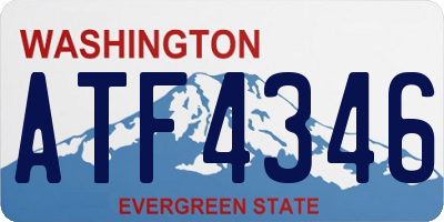 WA license plate ATF4346