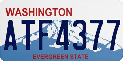 WA license plate ATF4377