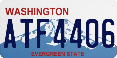 WA license plate ATF4406
