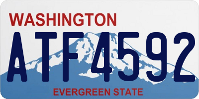 WA license plate ATF4592