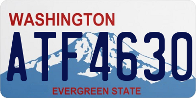 WA license plate ATF4630