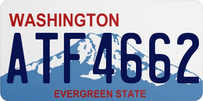 WA license plate ATF4662