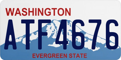 WA license plate ATF4676