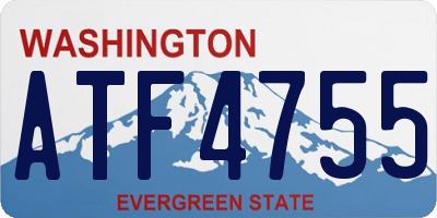 WA license plate ATF4755