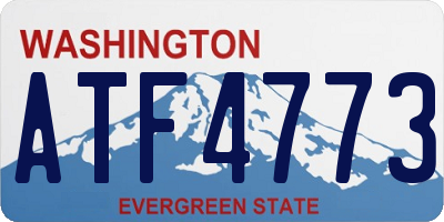WA license plate ATF4773