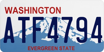 WA license plate ATF4794