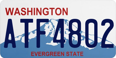 WA license plate ATF4802
