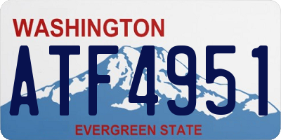 WA license plate ATF4951