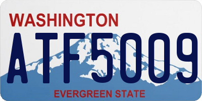 WA license plate ATF5009