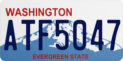 WA license plate ATF5047