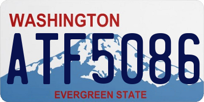 WA license plate ATF5086