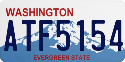 WA license plate ATF5154