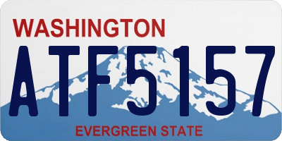 WA license plate ATF5157