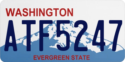 WA license plate ATF5247
