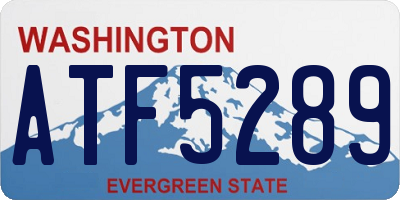 WA license plate ATF5289