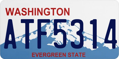 WA license plate ATF5314