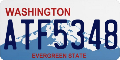 WA license plate ATF5348