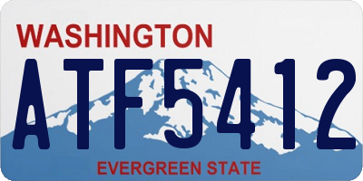 WA license plate ATF5412