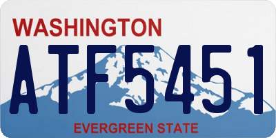 WA license plate ATF5451