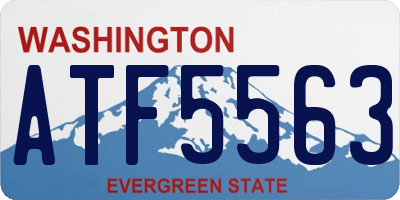 WA license plate ATF5563