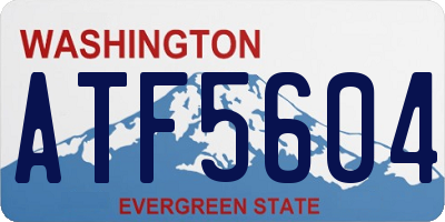 WA license plate ATF5604