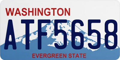 WA license plate ATF5658