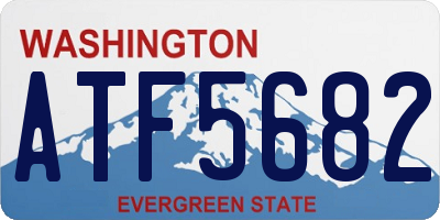 WA license plate ATF5682