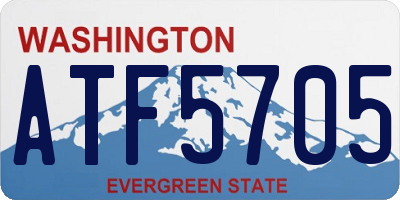 WA license plate ATF5705