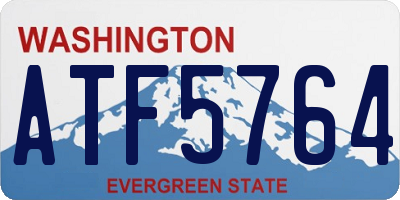 WA license plate ATF5764