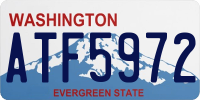WA license plate ATF5972