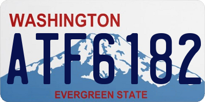 WA license plate ATF6182