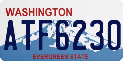 WA license plate ATF6230