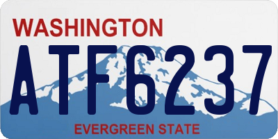 WA license plate ATF6237