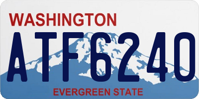 WA license plate ATF6240