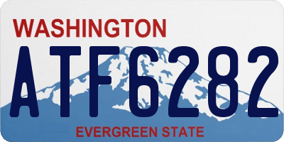 WA license plate ATF6282