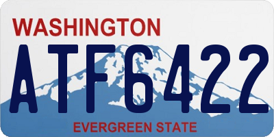 WA license plate ATF6422