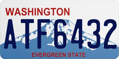 WA license plate ATF6432