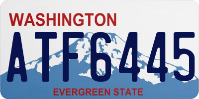WA license plate ATF6445