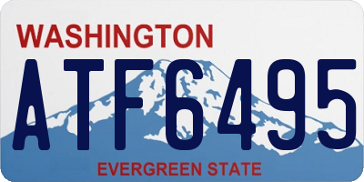 WA license plate ATF6495