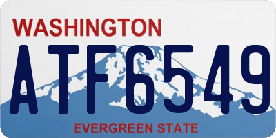WA license plate ATF6549