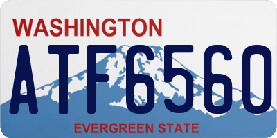 WA license plate ATF6560