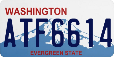 WA license plate ATF6614