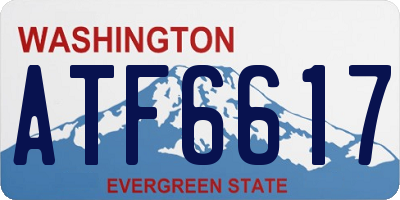 WA license plate ATF6617
