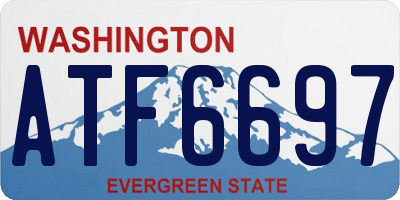 WA license plate ATF6697