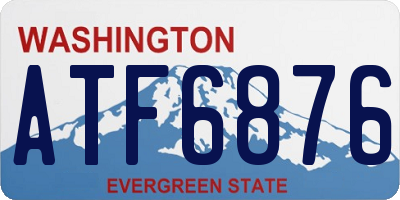 WA license plate ATF6876