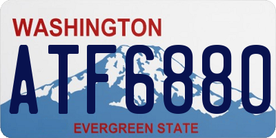 WA license plate ATF6880