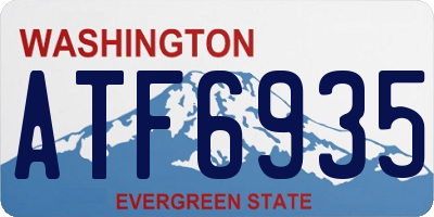 WA license plate ATF6935